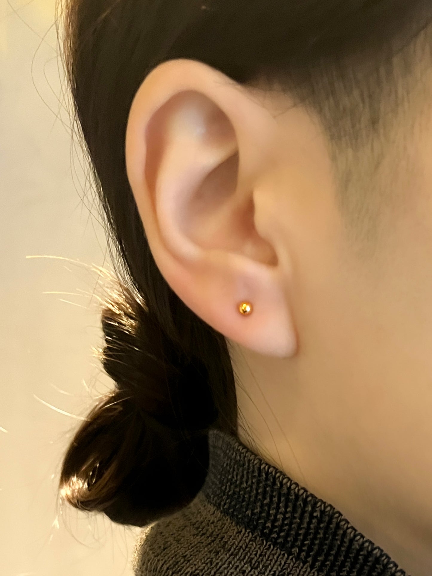 Lite Lite Lite | Boucles d'oreilles percées | K18yg | sphère: φ3.0 mm