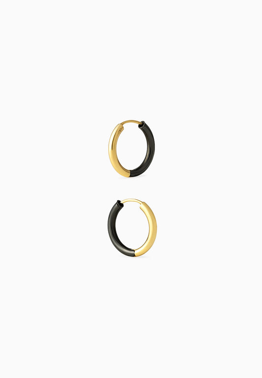 ECLIPSE | エクリプス｜Pierced Earrings｜K18YG,Black Rhodium PL.｜Φ2.0mm x 14mm